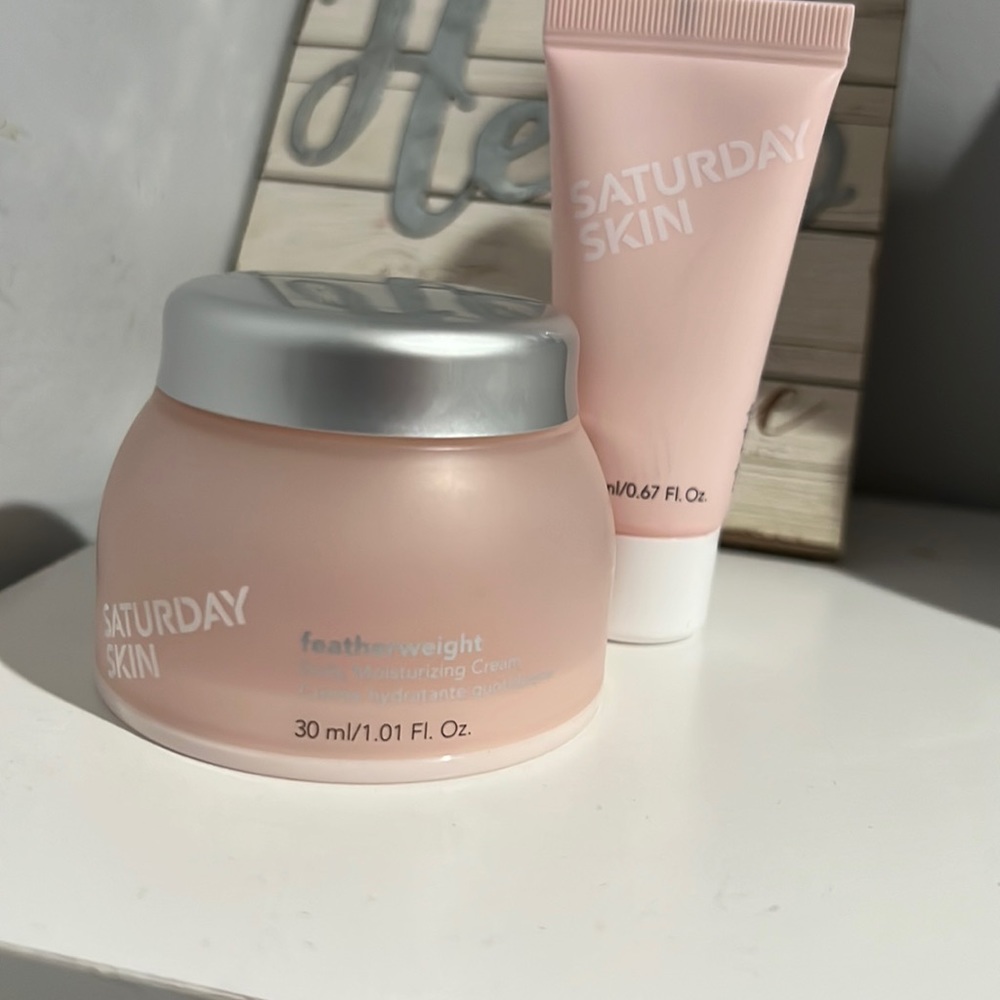 Saturday skin daily moisturizing face wash and cream